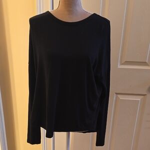 rag & bone Black Long-Sleeve Crewneck Top